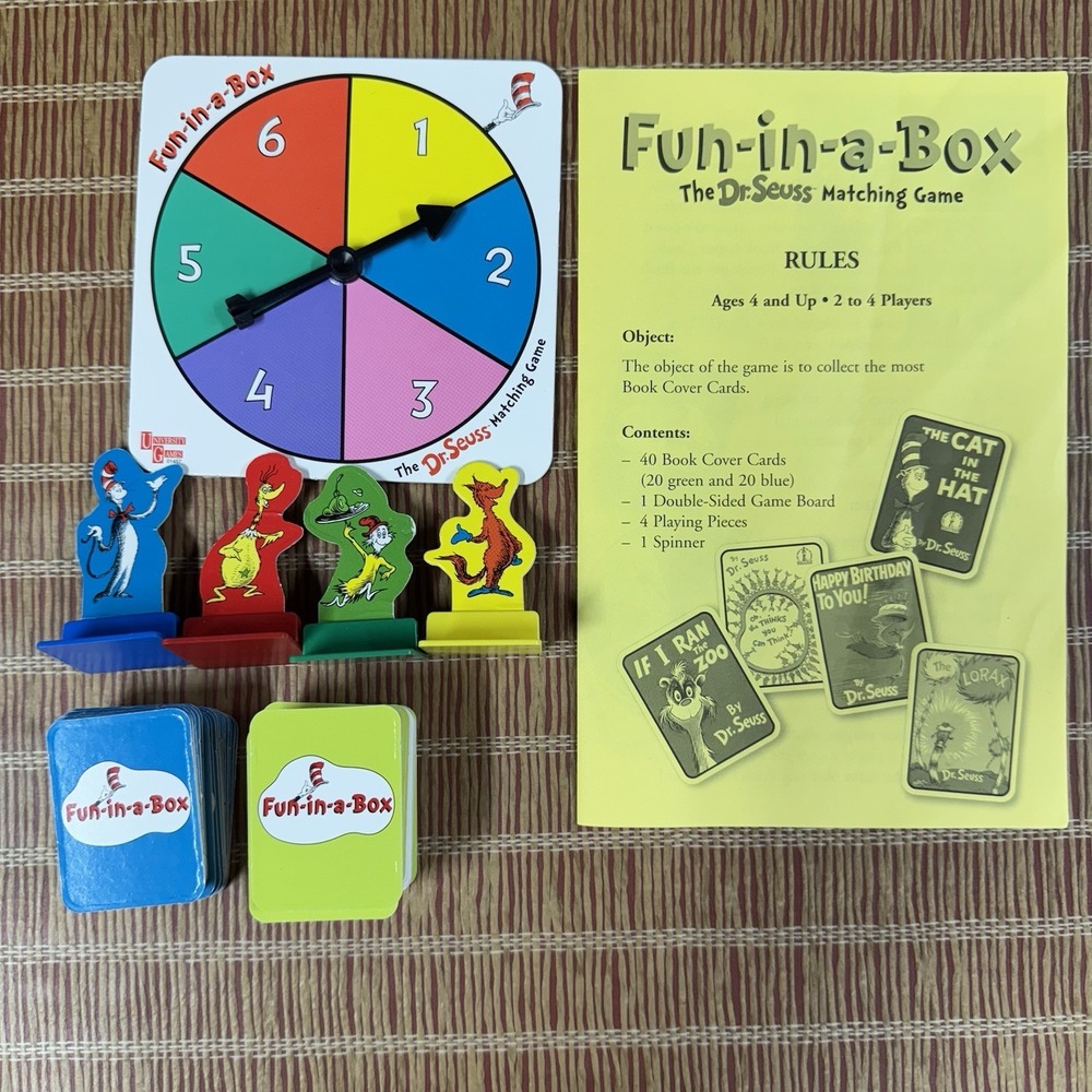 Fun-in-a-Box The Dr. Seuss Matching Game 2002 *COMPLETE* - Picture 2 of 5